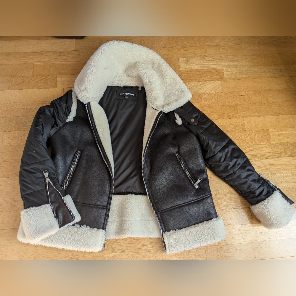 Faux Sherpa Puffer Coat
